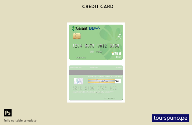 lista para imprimir plantilla de tarjeta de débito visa Garanti BBVA de Rumania